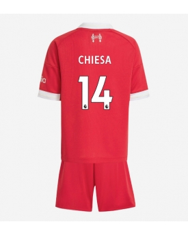 Billige Fotballdrakt Liverpool Federico Chiesa #14 Replika Hjemmedraktsett Barn 2025-26 Kortermet (med bukser)